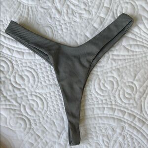 Boutine LA Dark Green Ribbed Bikini Bottom